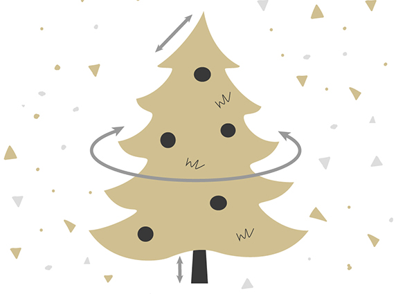 Quali sono le dimensioni di un albero di Natale? Quanto e' lunga la punta? 